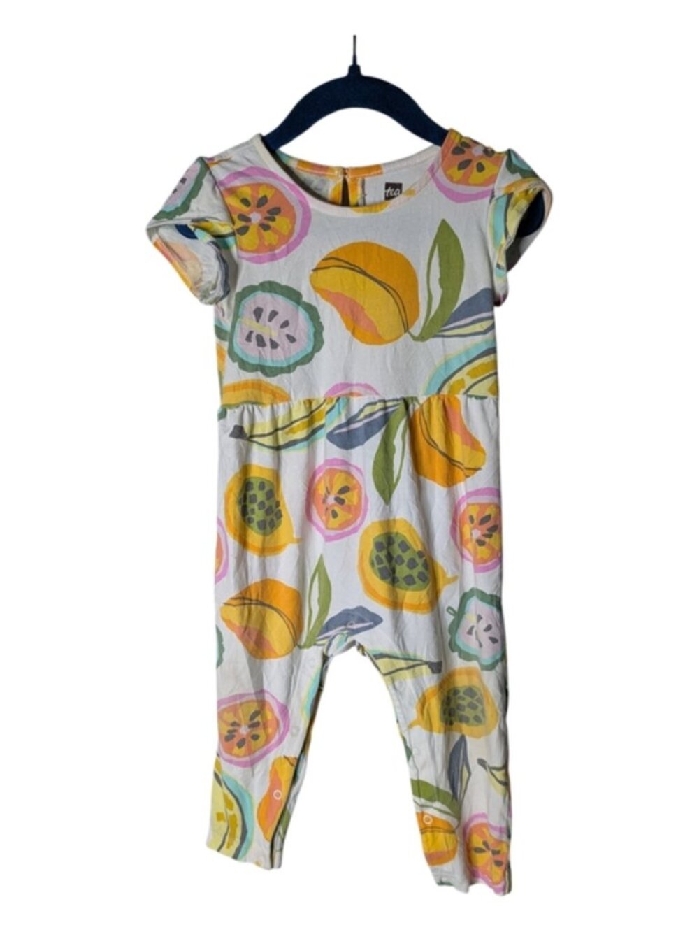 Tea Collection Baby Tropical Fruit Print Romper Size 12-18 Months
